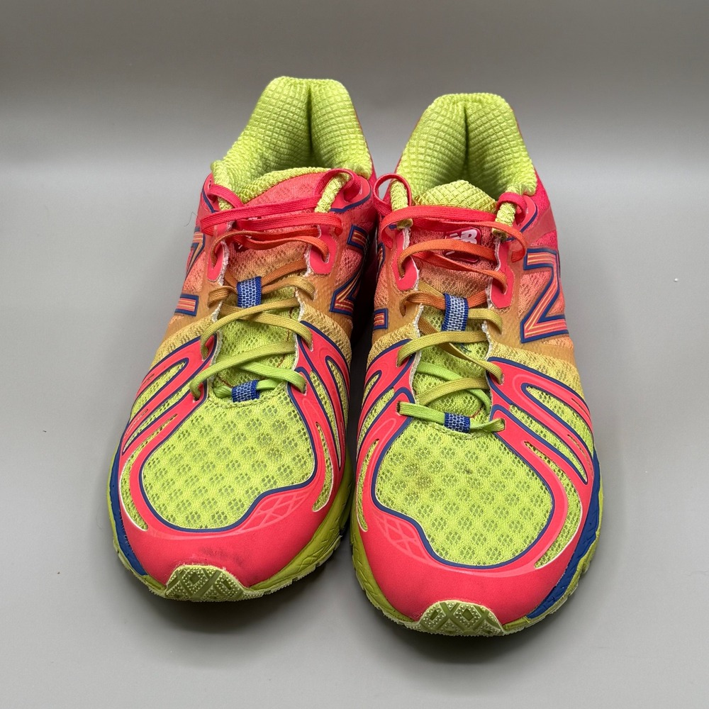 New Balance Womens Running Shoes Neon Pink‎ Yellow Blue Sneakers Size 7.5 - Picture 3 of 9
